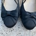 Oscar de la Renta Satin Bow Black heels