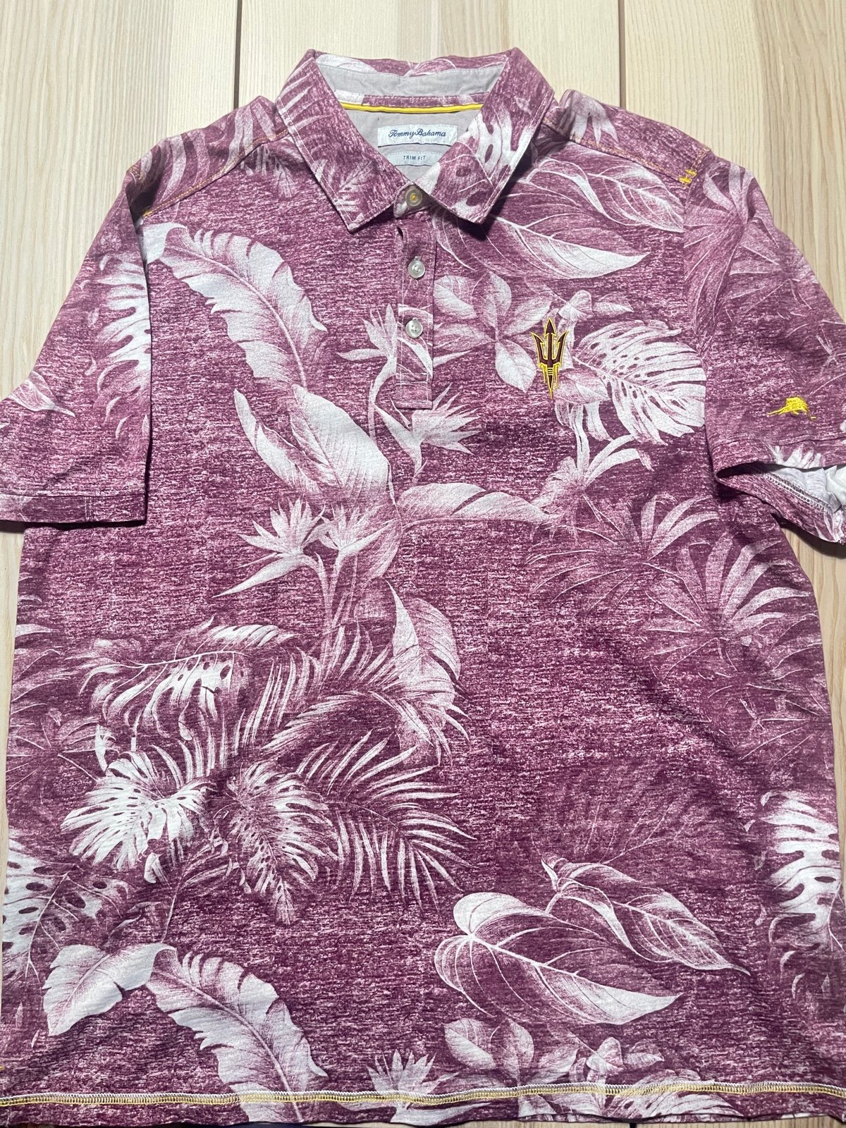 Tommy Bahama ASU Palm Leaves Flora Polo Shirt
