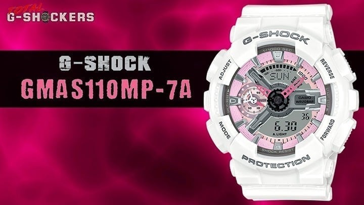 ⌚Casio Baby-G GMA-S110MP in white-pink