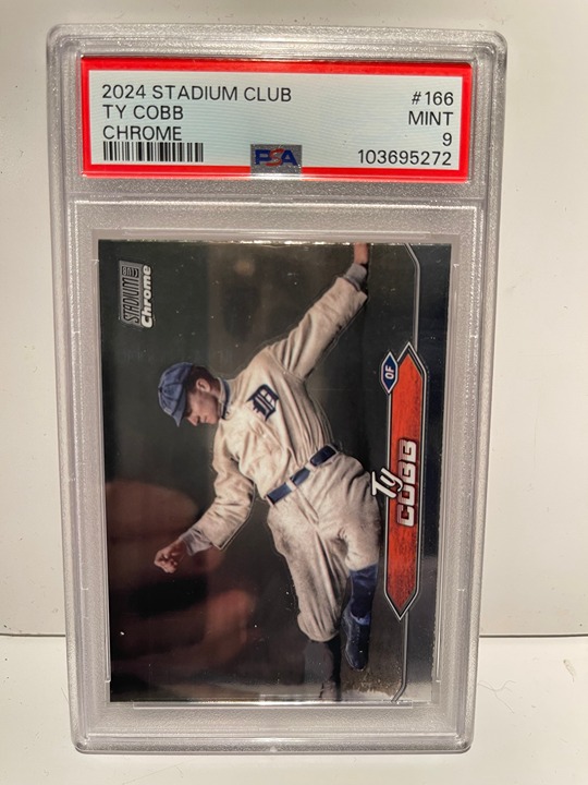 2024 Topps Stadium Club Chrome #168 TY Cobb Detroit Tigers PSA 9 Population 1