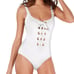 Michael Kors Women’s Lace Up One Piece Swimsuit White Size 8