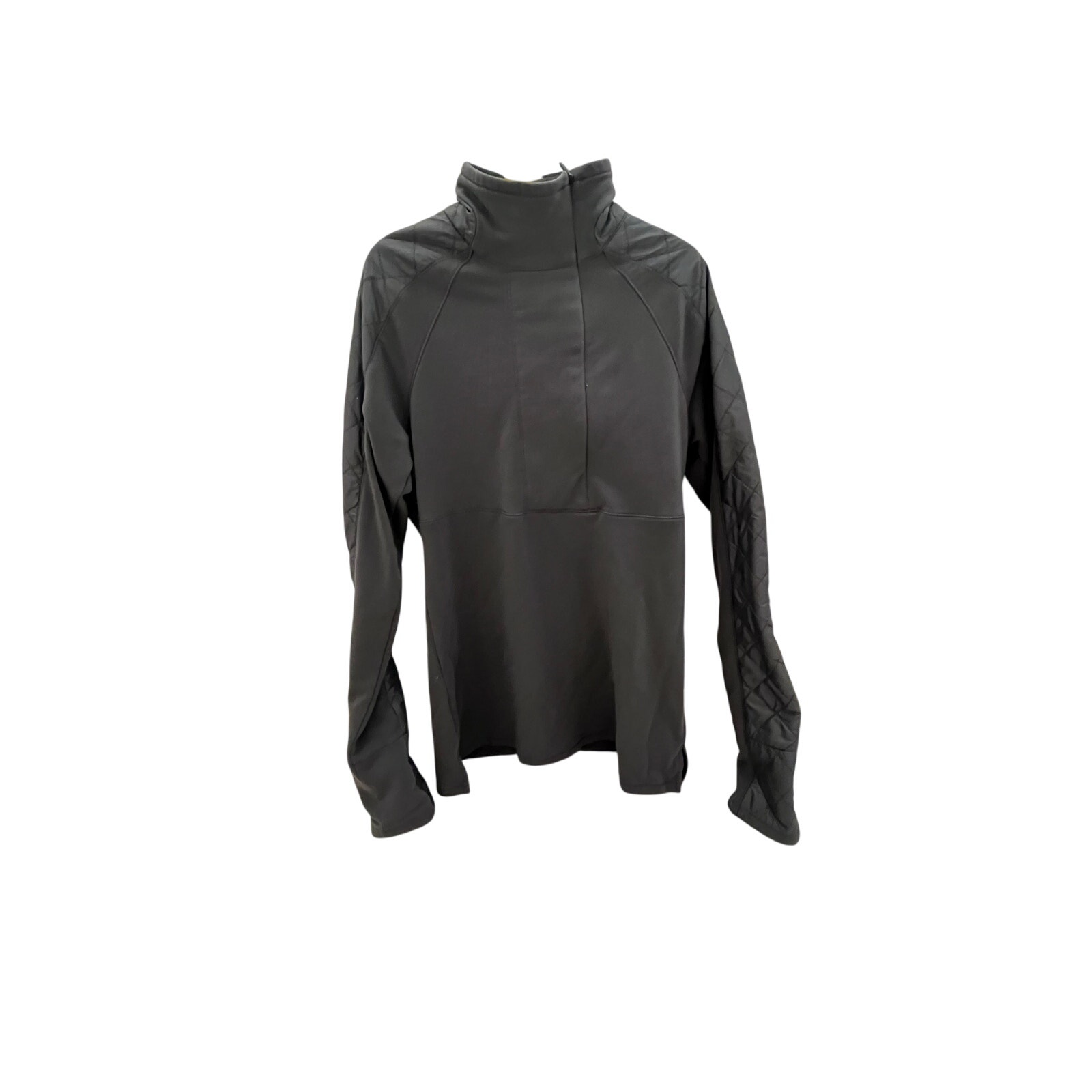 Athleta Quilted 1/4-Zip Pullover Sweatshirt - Charcoal Gray - Size XS