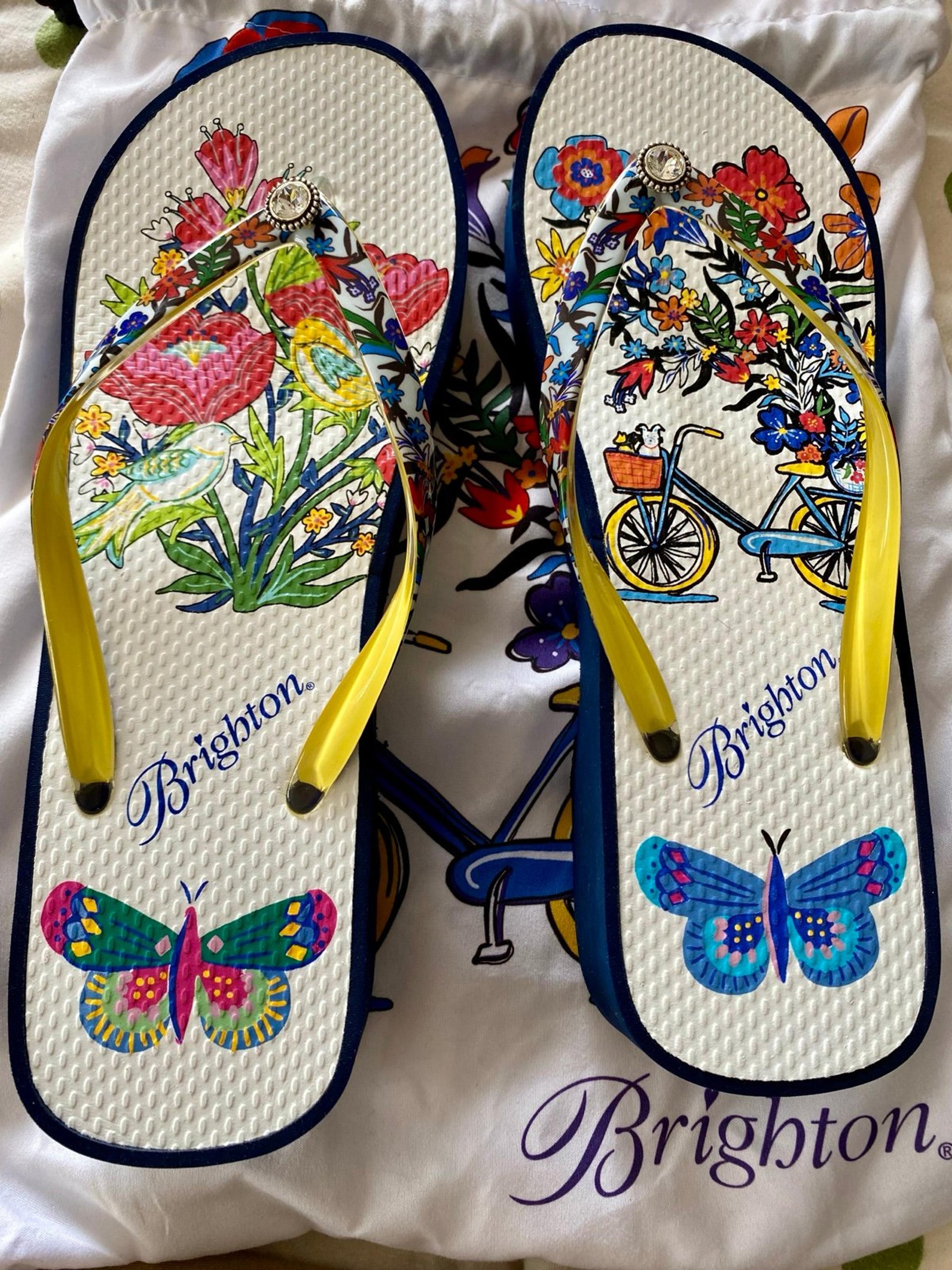 Brighton SUNNY wedge Flip Flops nwot!! Size 9