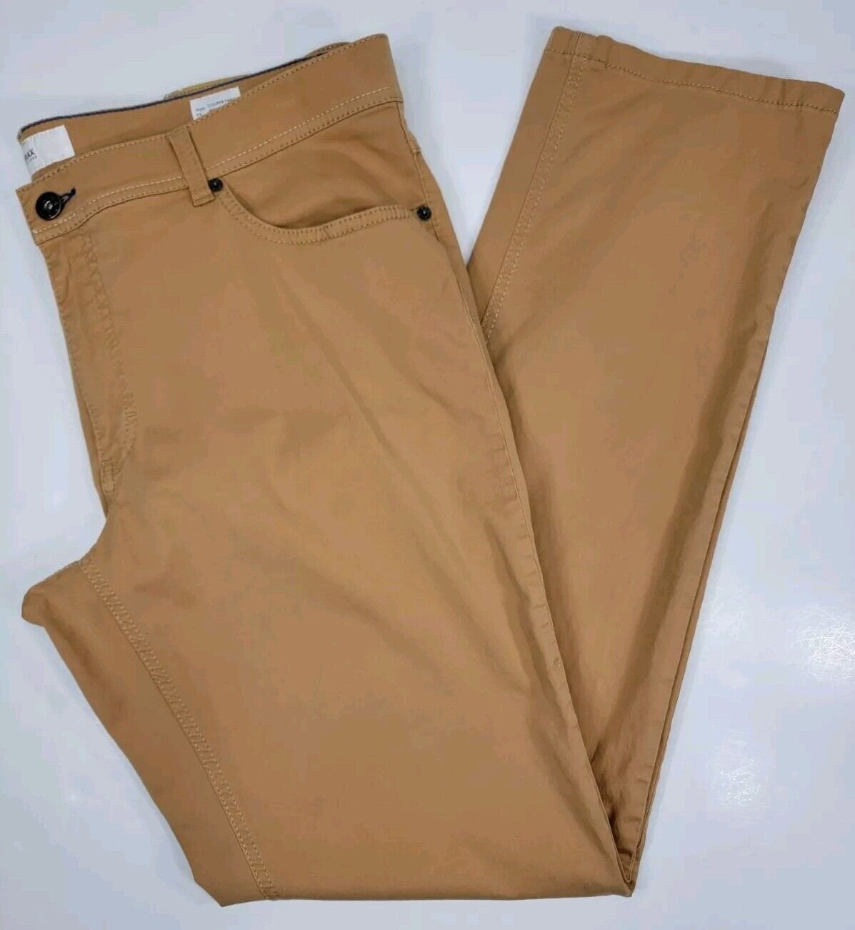Brax Cooper Fancy Regular Fit 5 Poctet Stretch Pants Straight Brown Men's 40x34