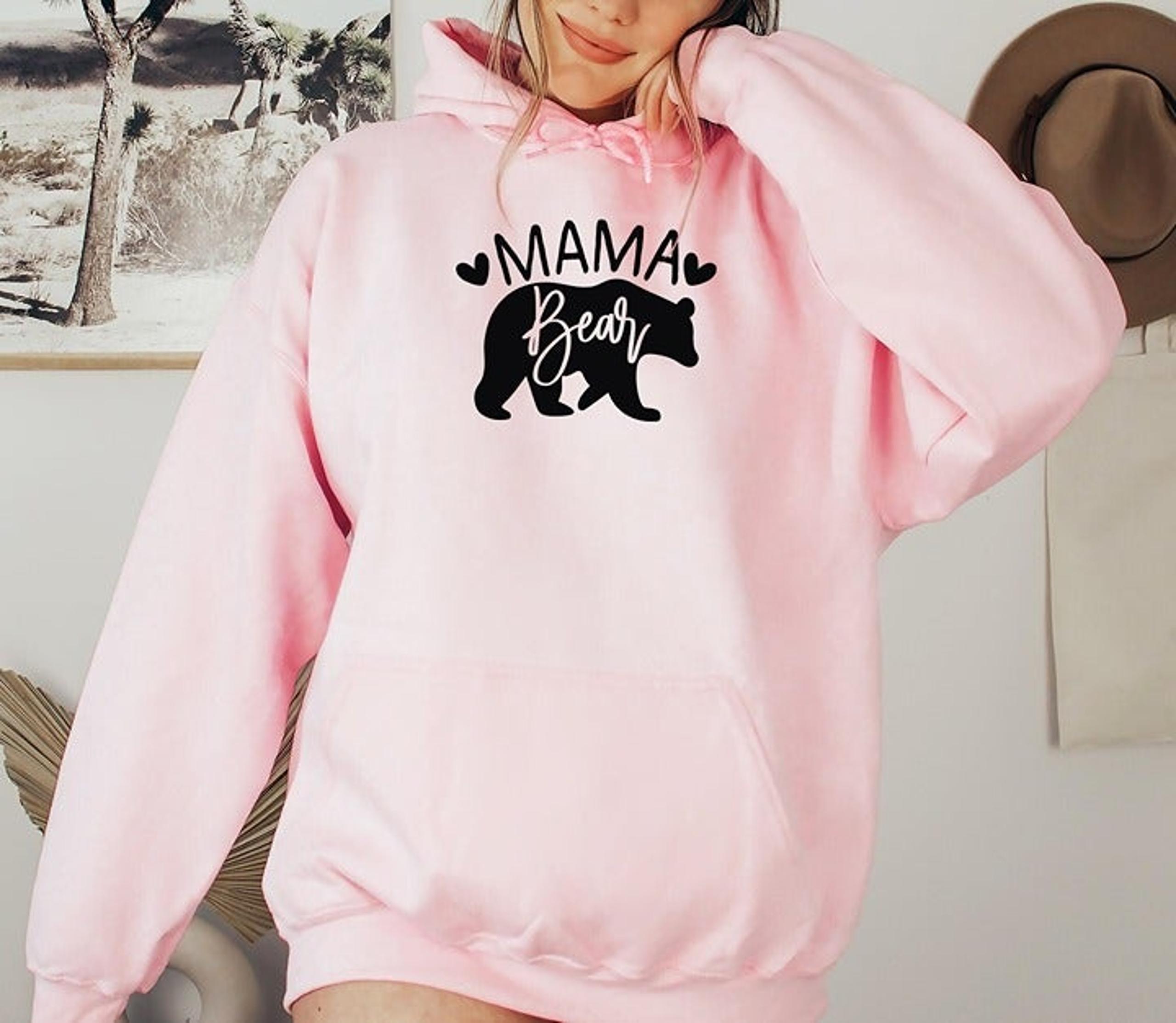 Heart Mama Bear Hoodie (2)