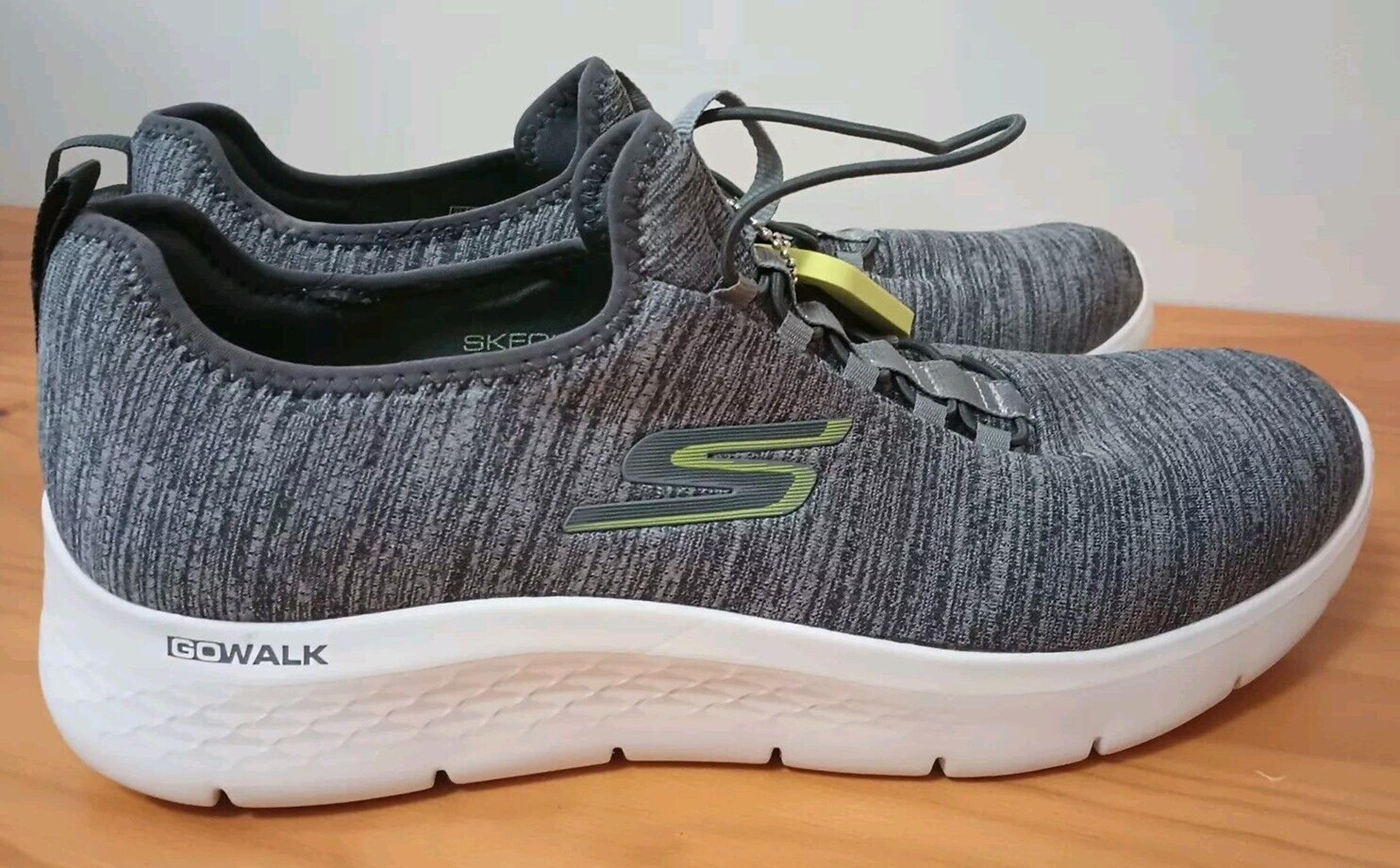 Skechers Go Walk Mens Grey Tennis Slip On Shoes 216484 SZ 12 Air Cool WORN ONCE