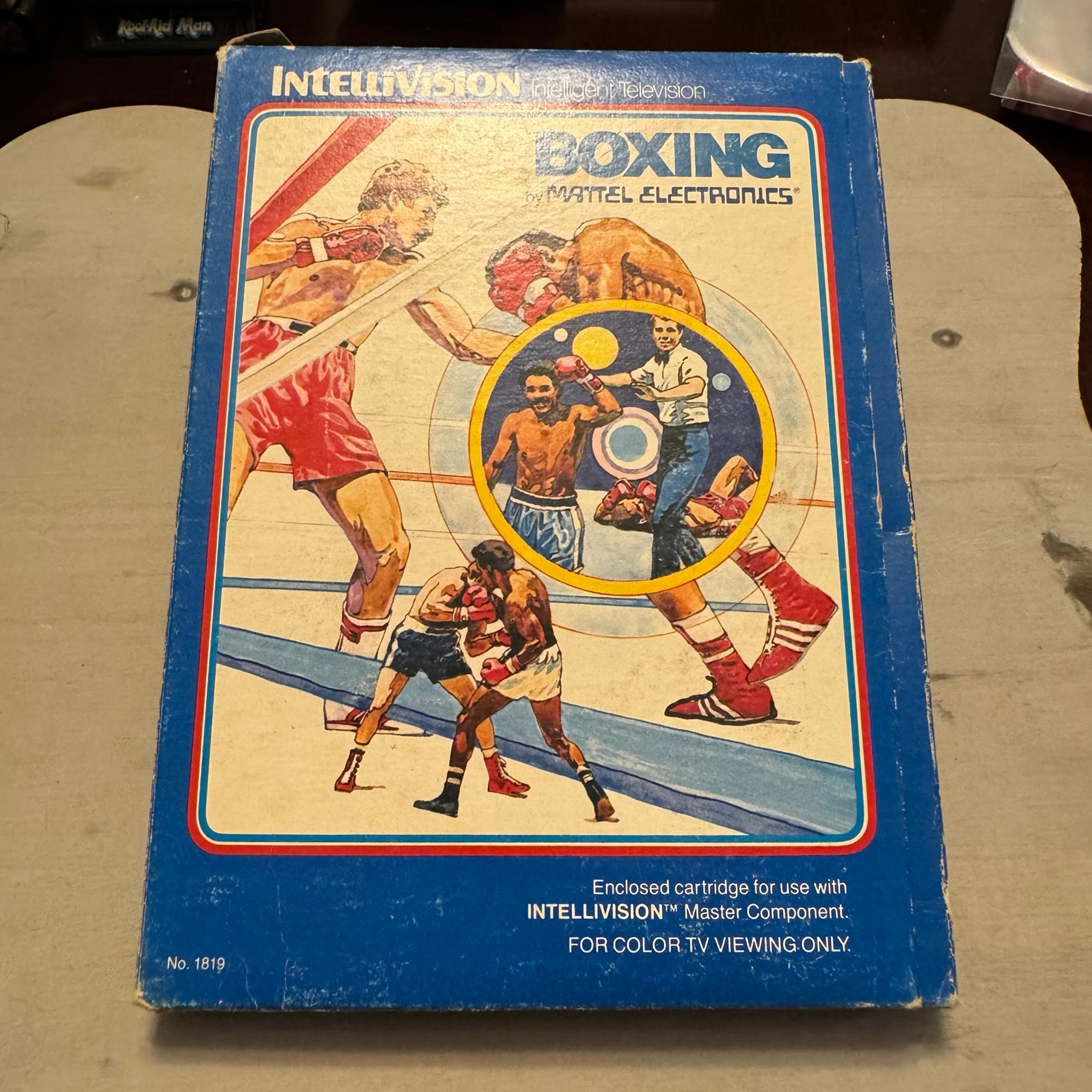 Boxing for Intellivision with box, manual, and overlays