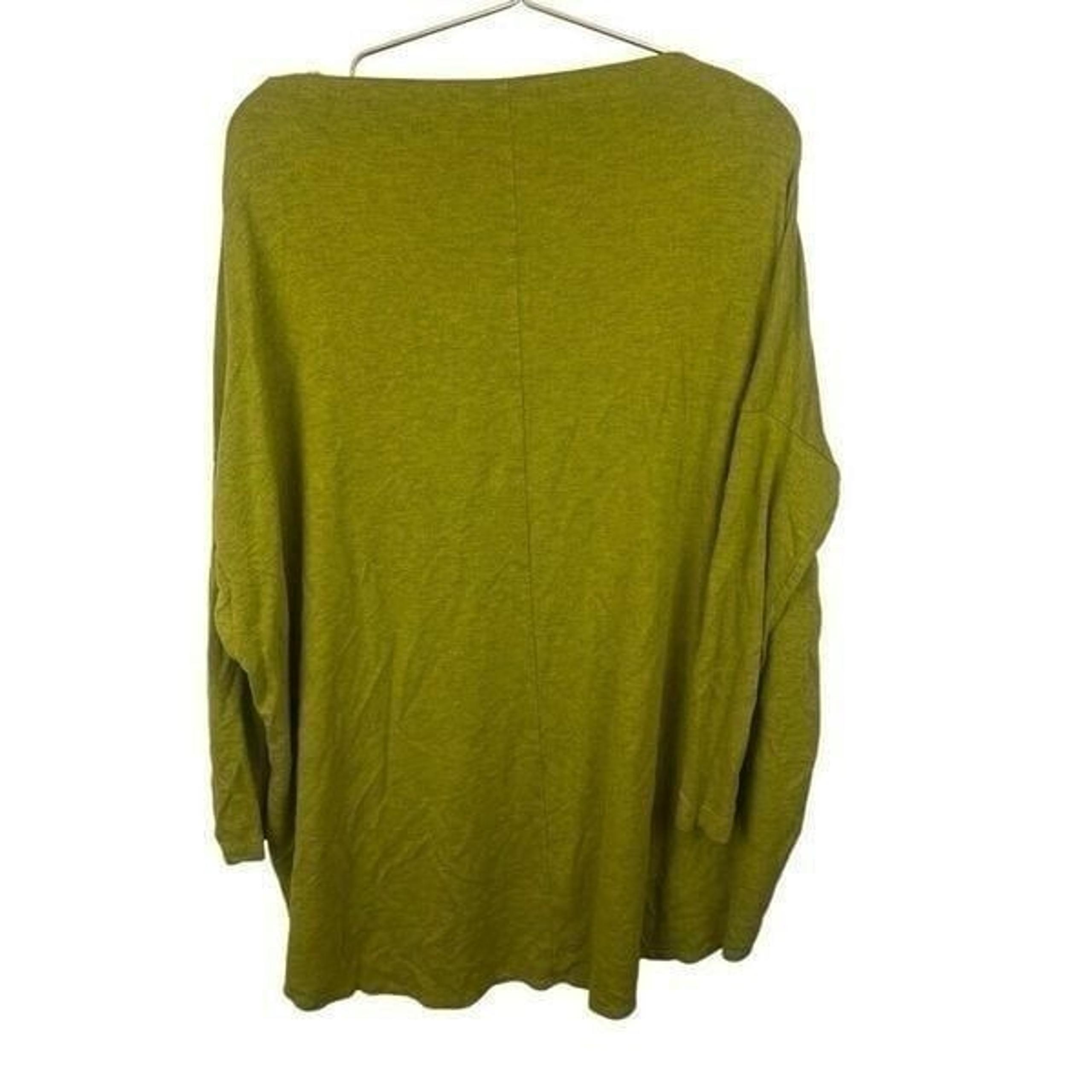 Green Tunic Top Oversized Size XXS Siro Rayon Spandex - Bryn Walker