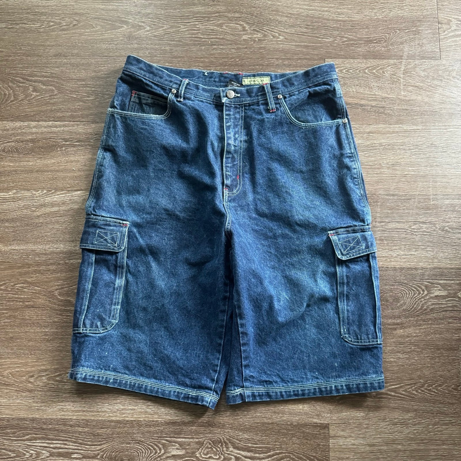 Vintage Y2K Grunge Emo Wide Leg Baggy Mucca Cargo Jorts