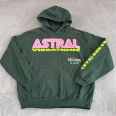 MNML Astral Vibrations Hoodie Men 3XL Ivy Green Pullover Graphic Print USA Made