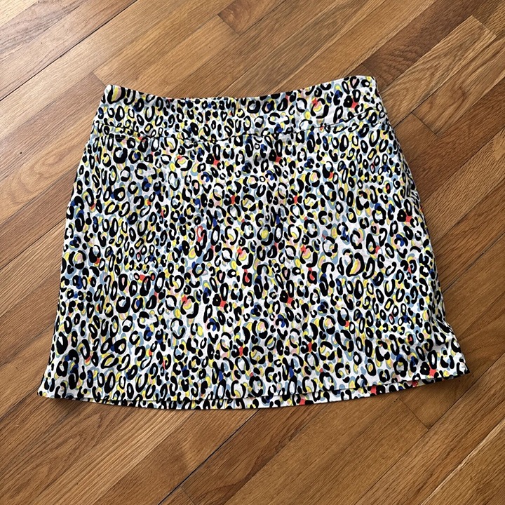 Swing Control Skirt Skort Multicolor Animal Print Pullover Golf Tennis Size 18