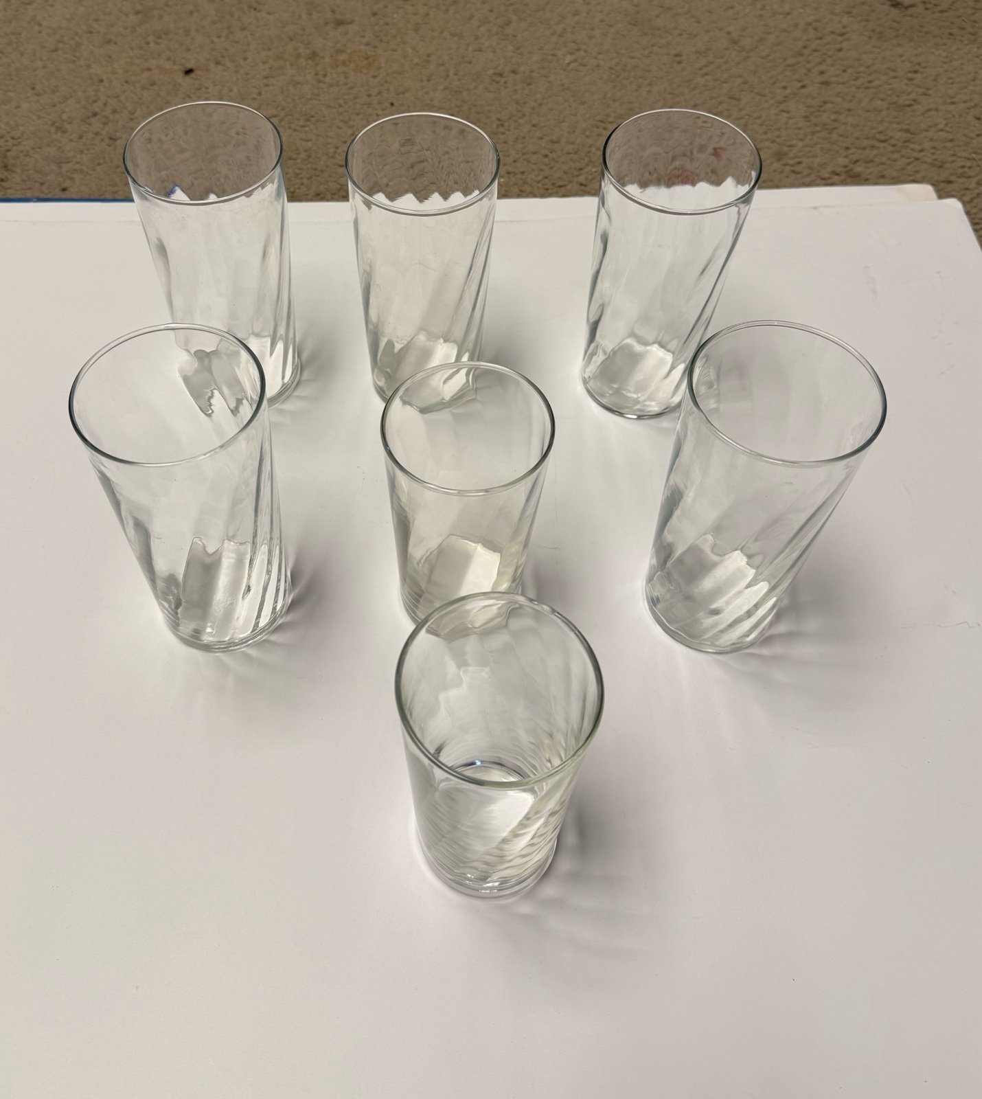 Vintage Elegant Clear Glass Tumbler Set
