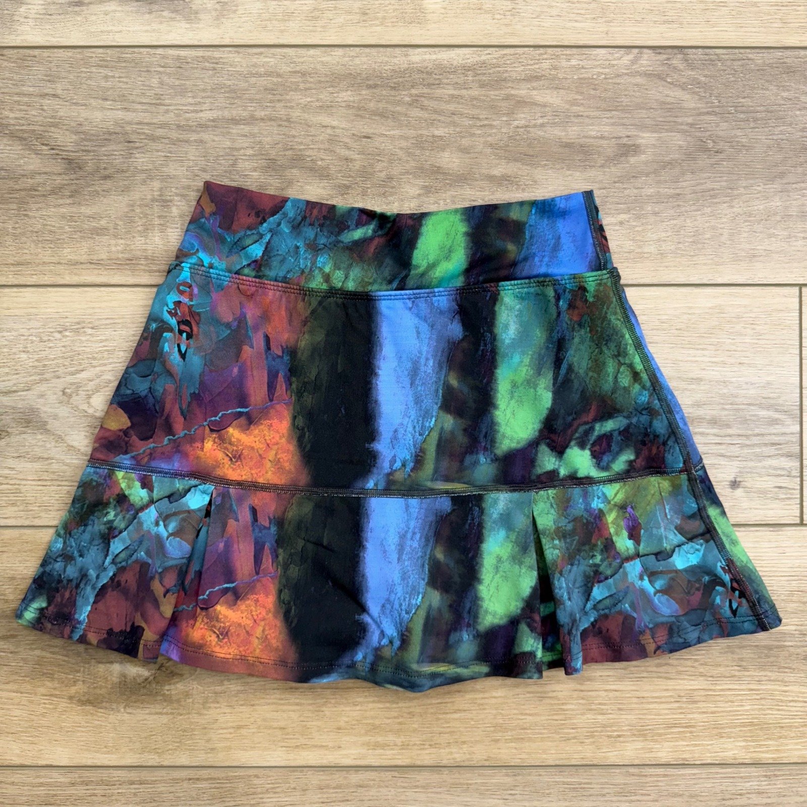 Dona Jo Athletic Skort Running Tennis Golf Pickleball Pockets Abstract Size 1