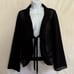 C-51 Giorgio Fiorlini Black Sheer Long Sleeve Tie Front Suit Jacket Size S