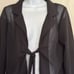 C-51 Giorgio Fiorlini Black Sheer Long Sleeve Tie Front Suit Jacket Size S