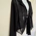 C-51 Giorgio Fiorlini Black Sheer Long Sleeve Tie Front Suit Jacket Size S