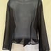 C-51 Giorgio Fiorlini Black Sheer Long Sleeve Tie Front Suit Jacket Size S