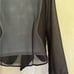 C-51 Giorgio Fiorlini Black Sheer Long Sleeve Tie Front Suit Jacket Size S