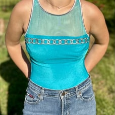 80s 90s Vintage Longitude One Piece Swimsuit