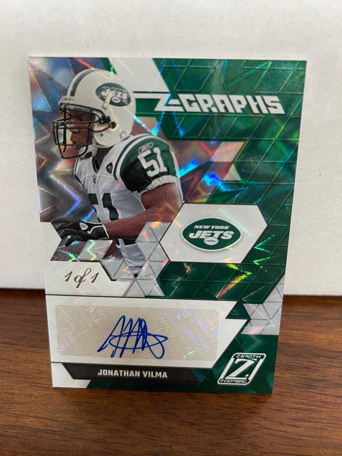 21 Zenith Jonathan Vilma 1/1 Auto