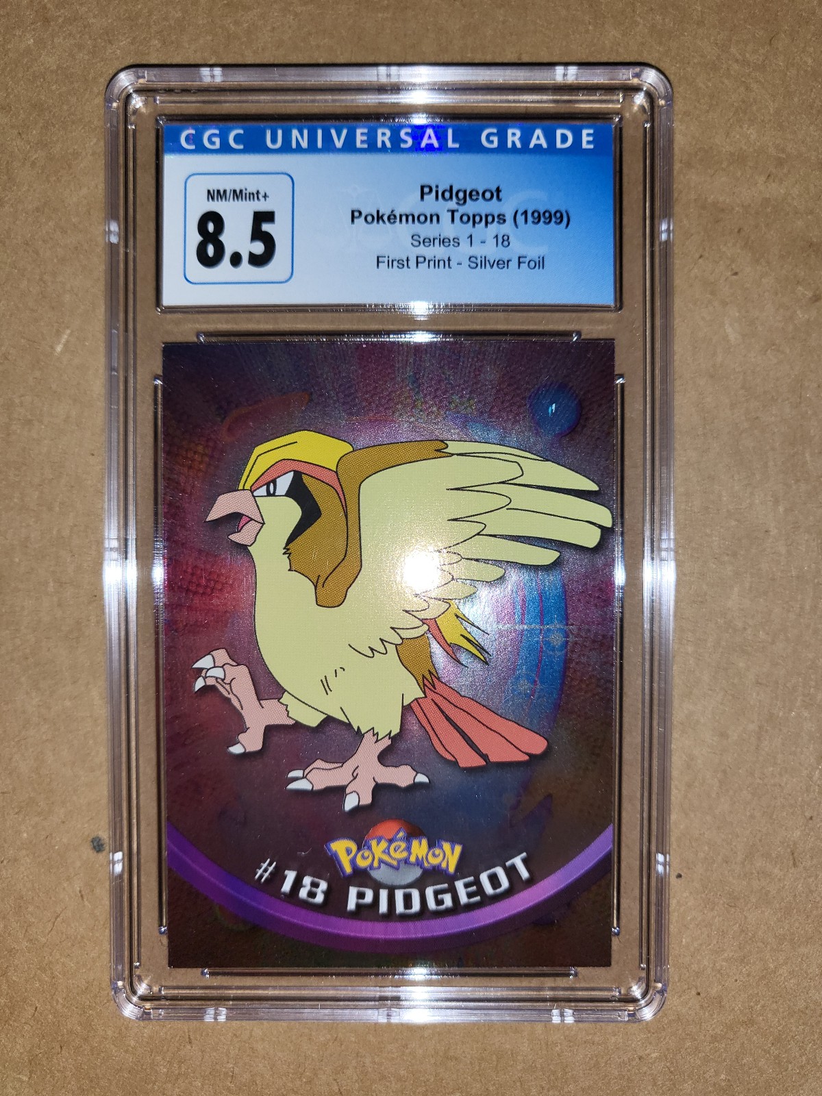 Pokemon Topps #18 Pidgeot Silver Foil