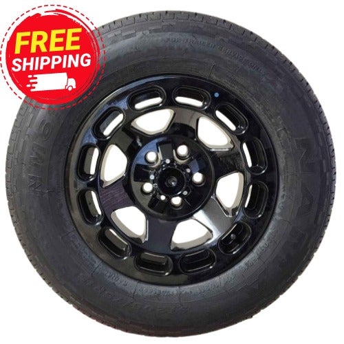 Trailer Tires and Wheels Assembled Gloss Black
