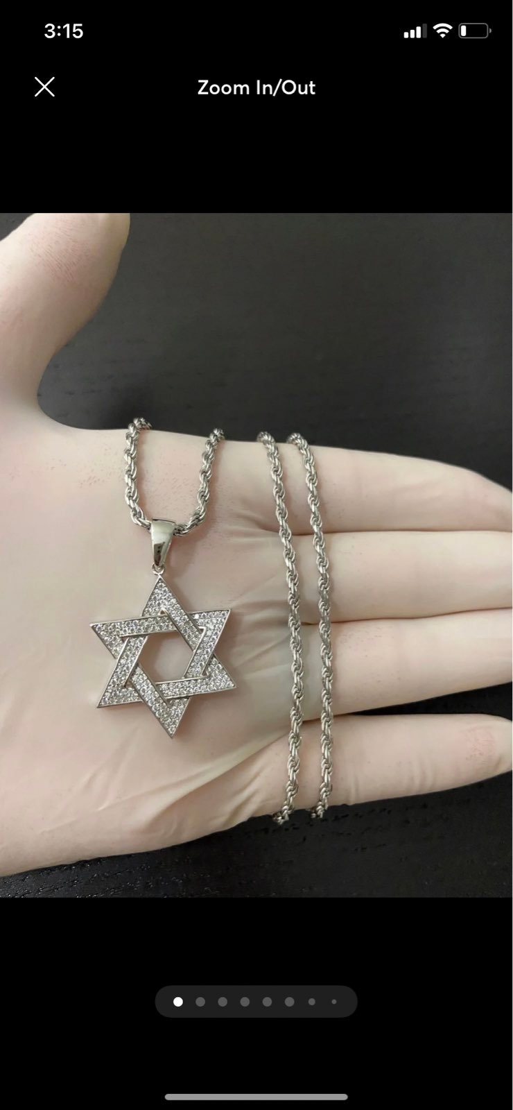 925 sterling silver star of david chain