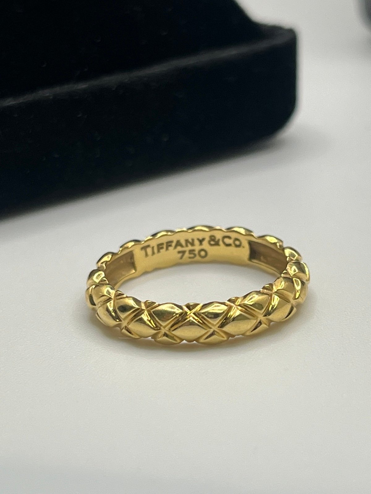 Tiffany & Co. 18K Yellow Gold Quilted Ring