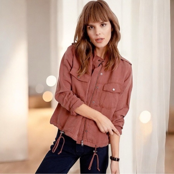 Michael Stars Ingrid Utility Jacket in Color Rust Women’s Size M