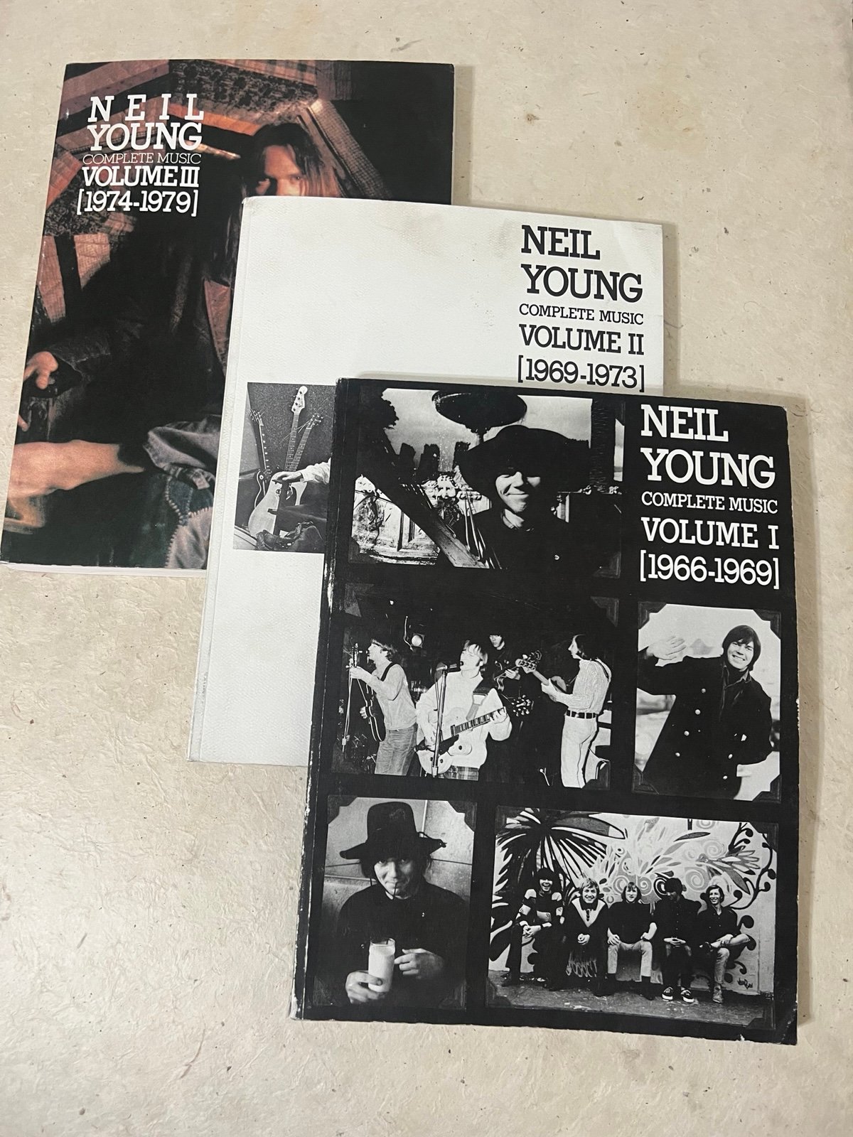Vintage Neil Young Complete Music Songbooks Volume 1,2 & 3