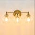 VONLUCE Bathroom Light Fixtures, 3-Light Bathroom Vanity Light with Globe Glass