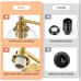 VONLUCE Bathroom Light Fixtures, 3-Light Bathroom Vanity Light with Globe Glass