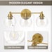 VONLUCE Bathroom Light Fixtures, 3-Light Bathroom Vanity Light with Globe Glass