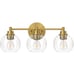 VONLUCE Bathroom Light Fixtures, 3-Light Bathroom Vanity Light with Globe Glass