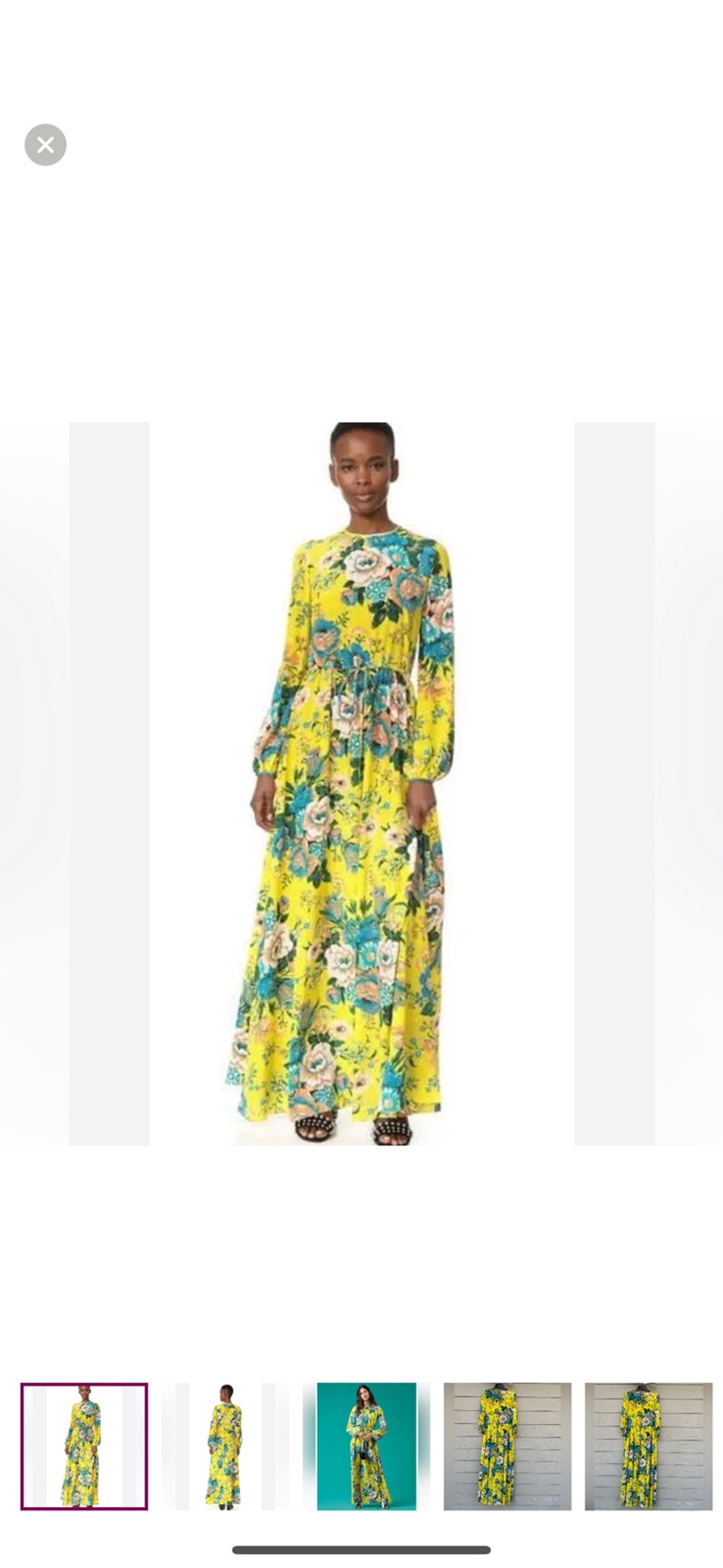 Dvf Diane Von Furstenberg Bournier Yellow Silk Floral Maxi Dress