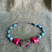 Boho Rocker Turquoise And Coral Skull Bead Choker Necklace Real Stone Jasper