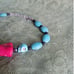 Boho Rocker Turquoise And Coral Skull Bead Choker Necklace Real Stone Jasper