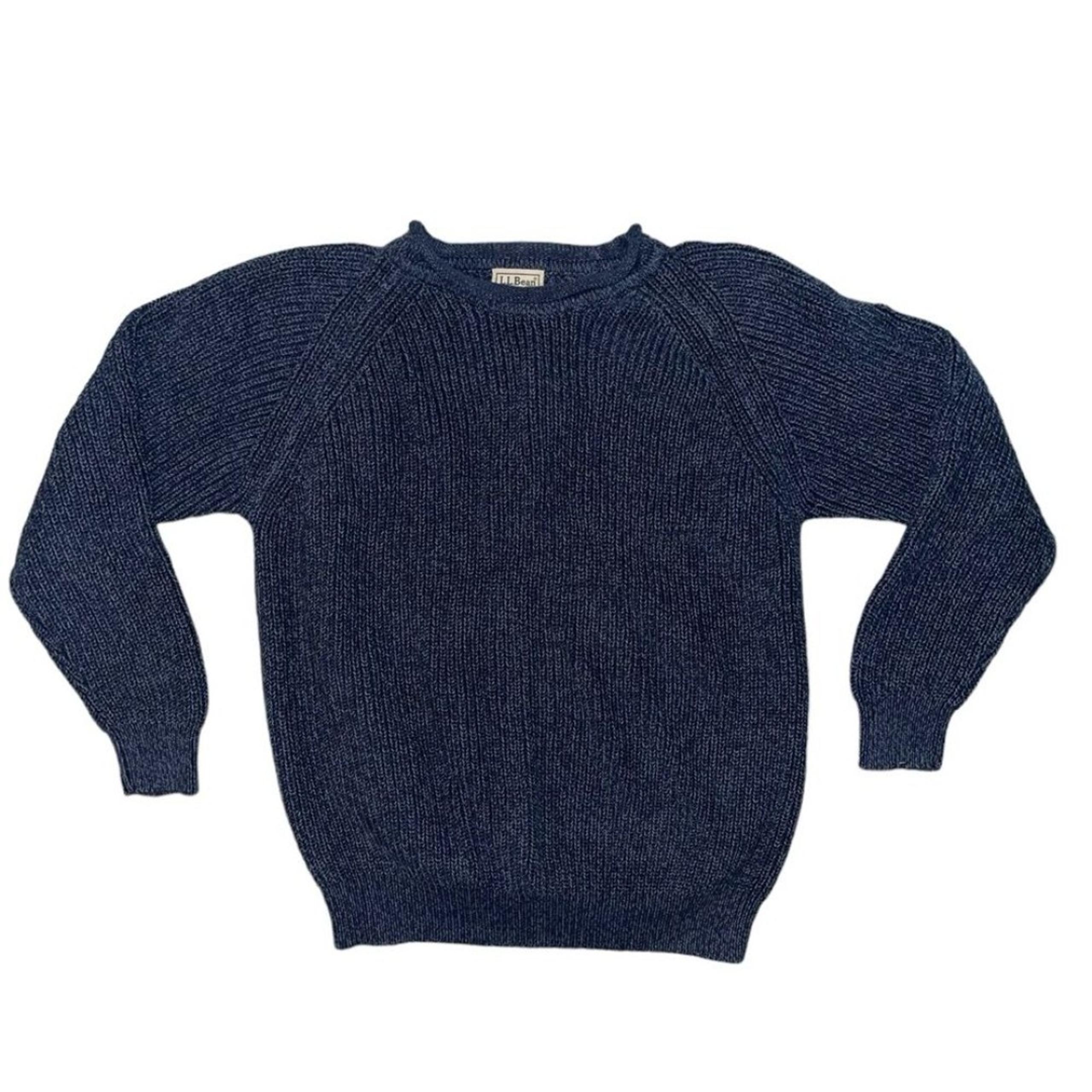 L.L. Bean Roll Neck Fisherman Sweater Mens Large Vintage made in Madagascar