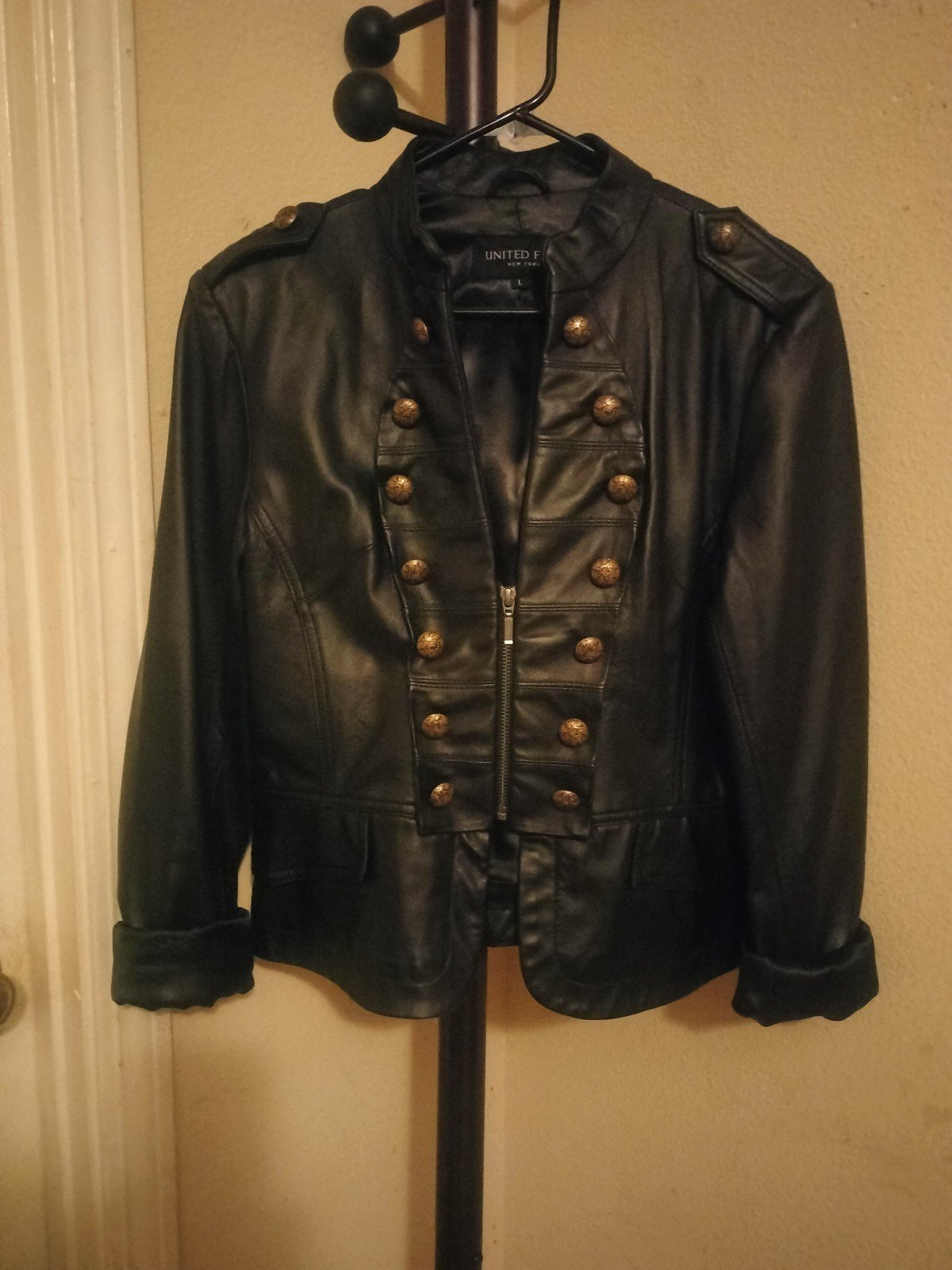 United Face New York Leather Jacket