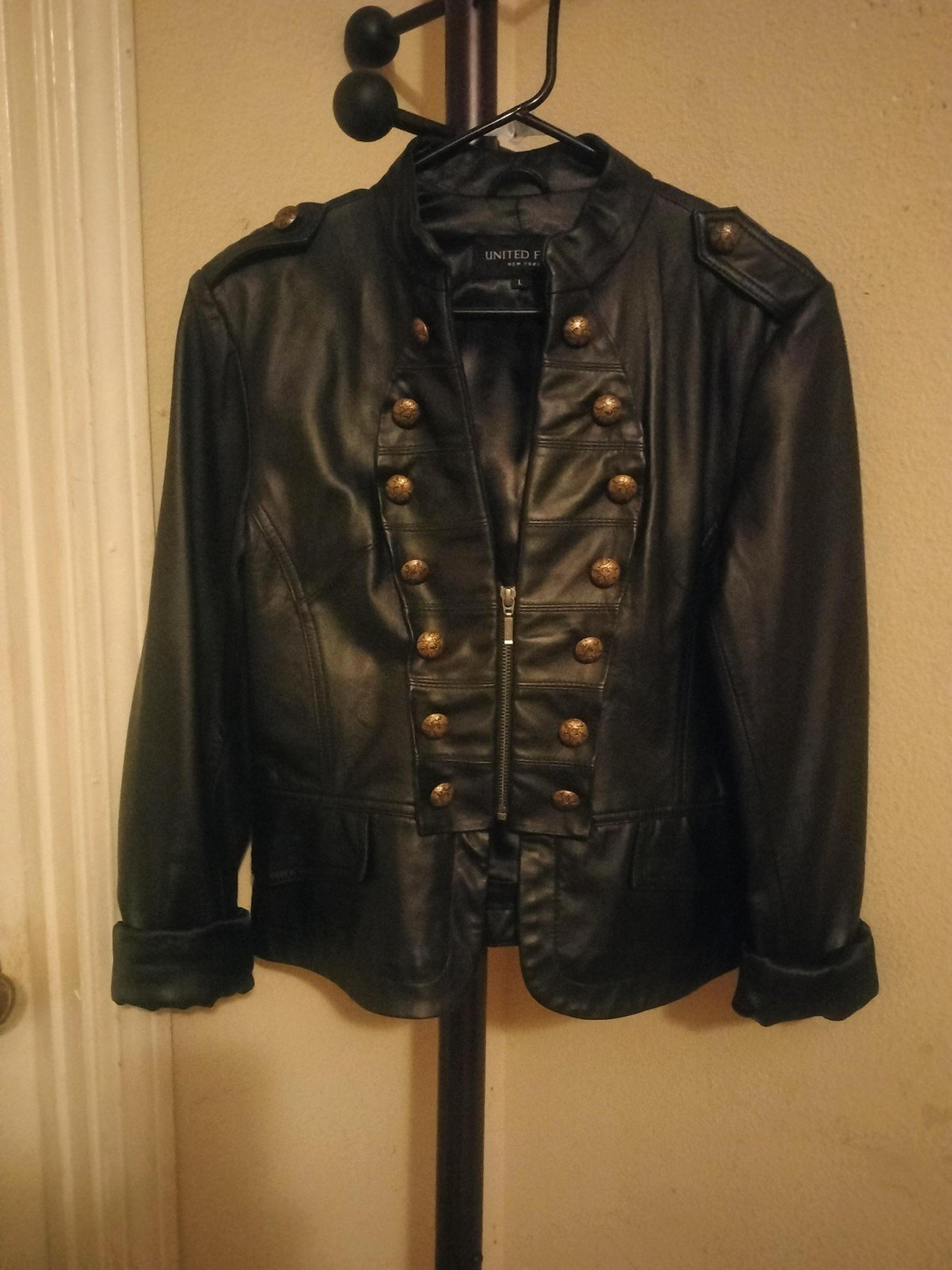 United Face New York Leather Jacket