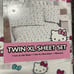 Hello Kitty limited edition 100% cotton twin XL 3 Piece bed Sheet Set - NEW!!!