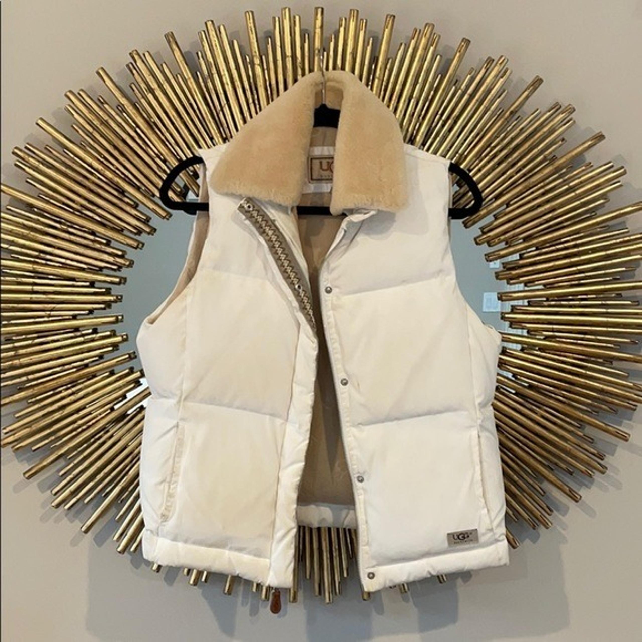 Ugg Australia White Fuzzy Down Vest