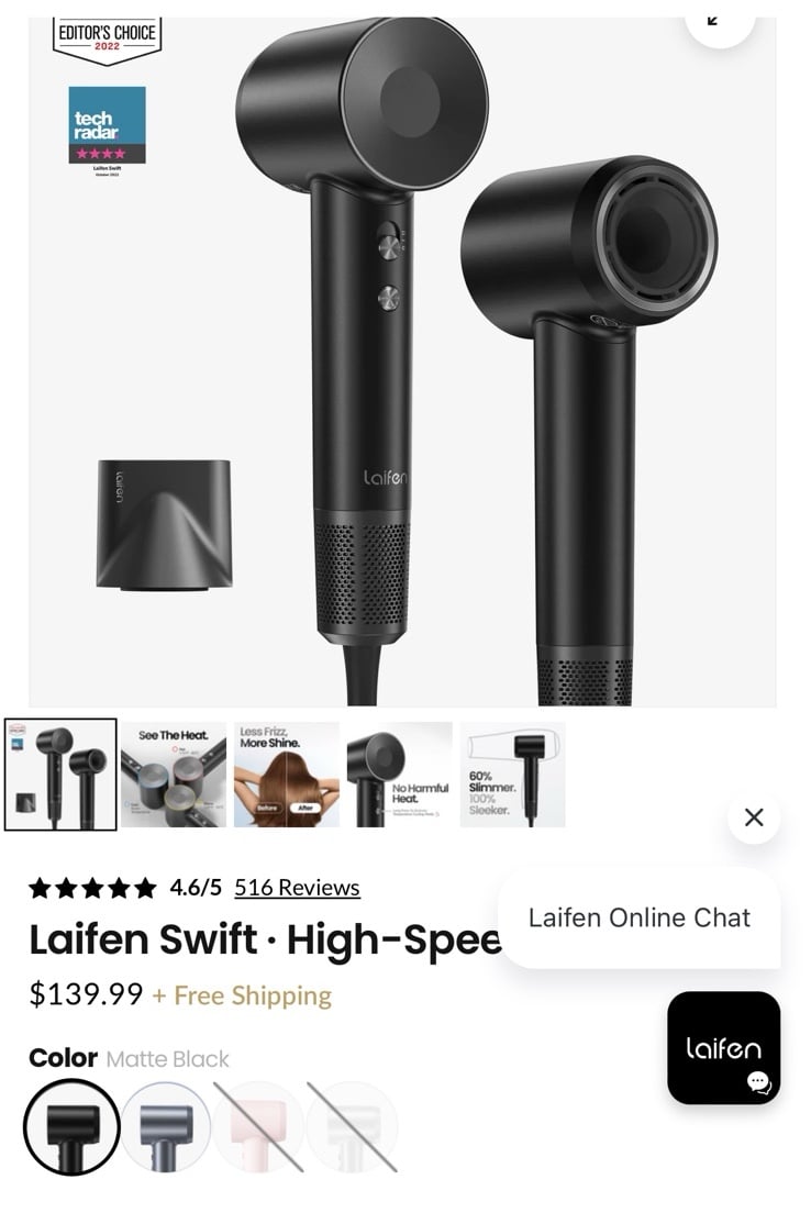 laifen hair dryer