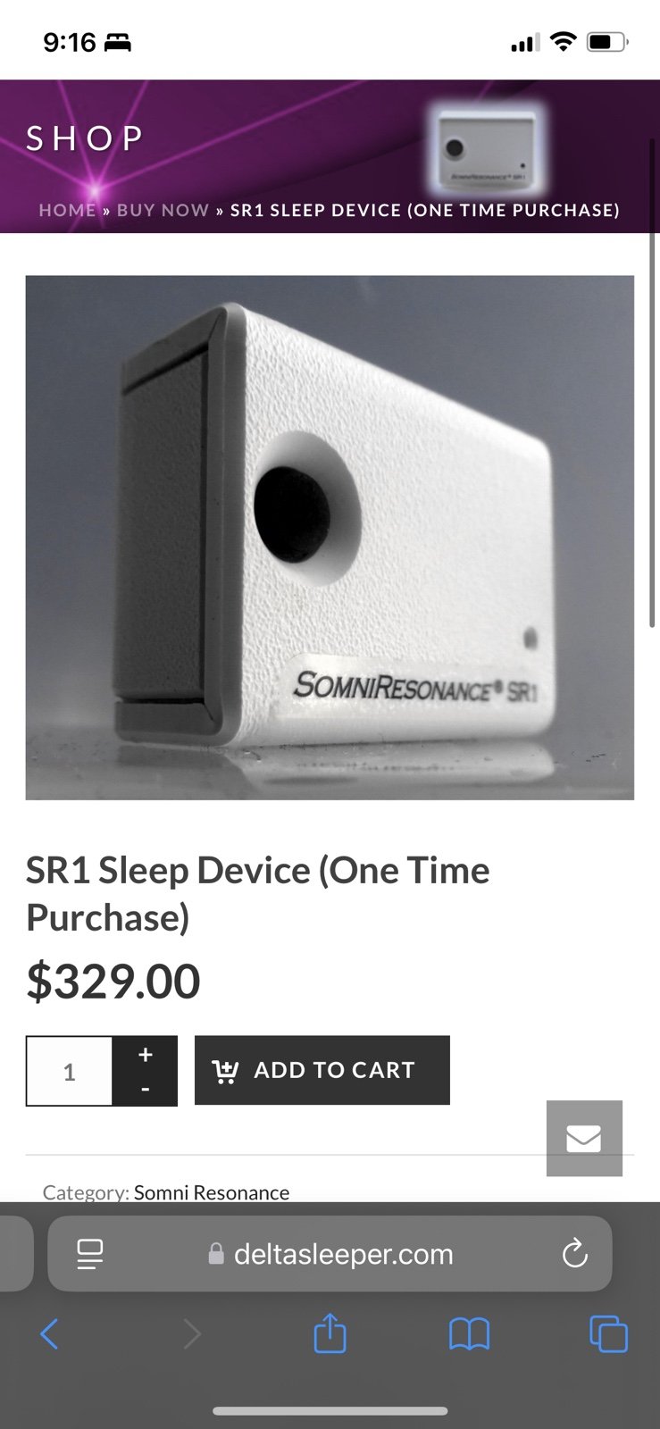 Somiresonance SR1 Delta sleeper device