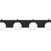 Aipsun Bathroom Light Fixtures, 4 Lights Matte Black Vanity Light, Modern Wall S
