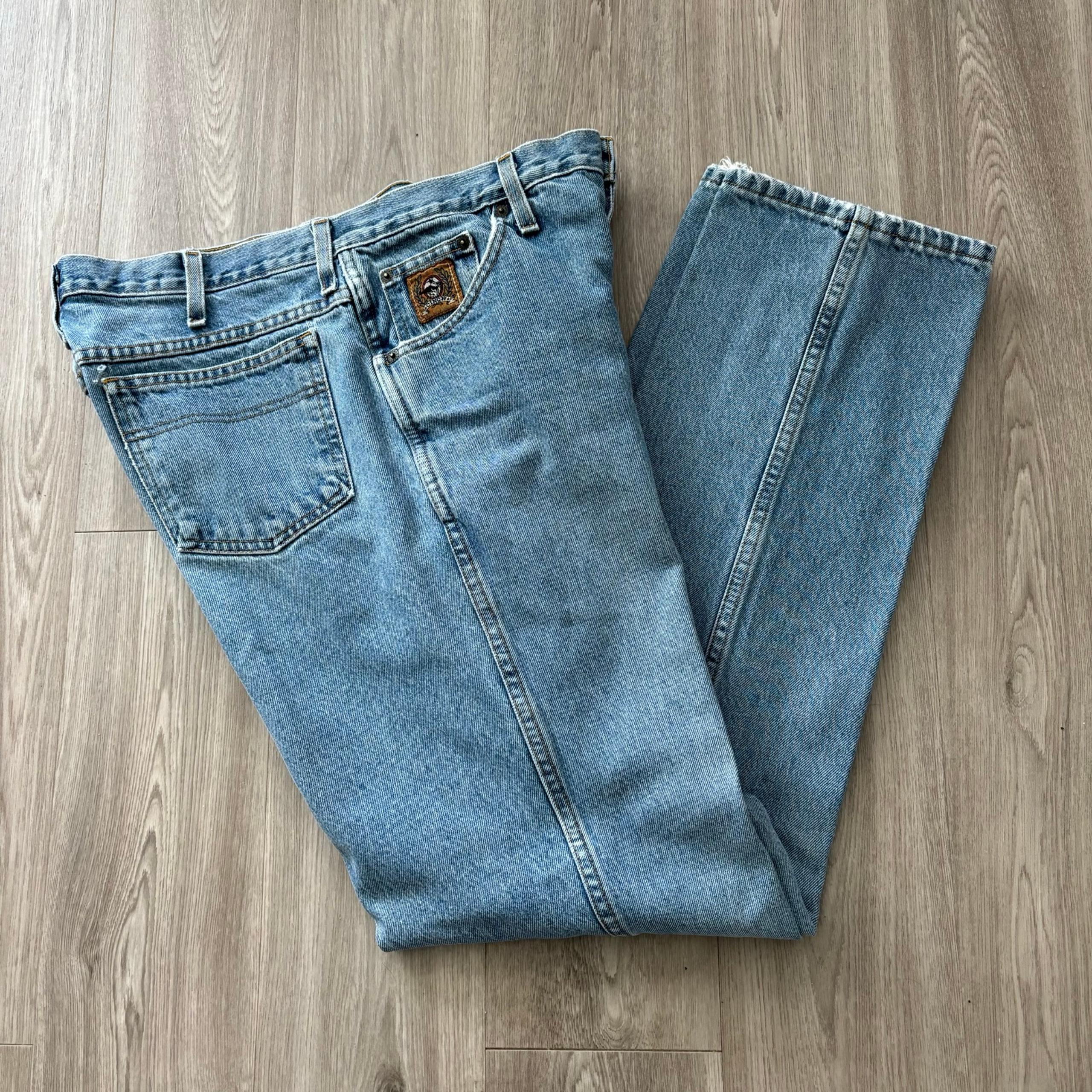 Cinch Jeans Mens 35x34 Blue Light Wash Straight Leg Western Denim