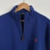 Polo Ralph Lauren Pony Logo 1/4 Zip Fleece Sweater Sweatshirt Blue Red Size XL