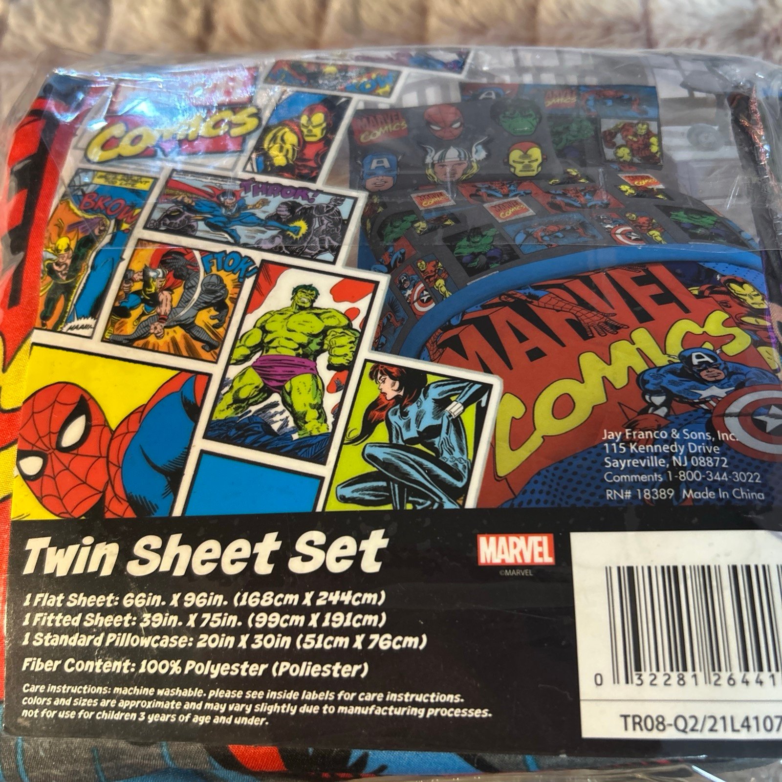 Marvel Comics Twin sheet set