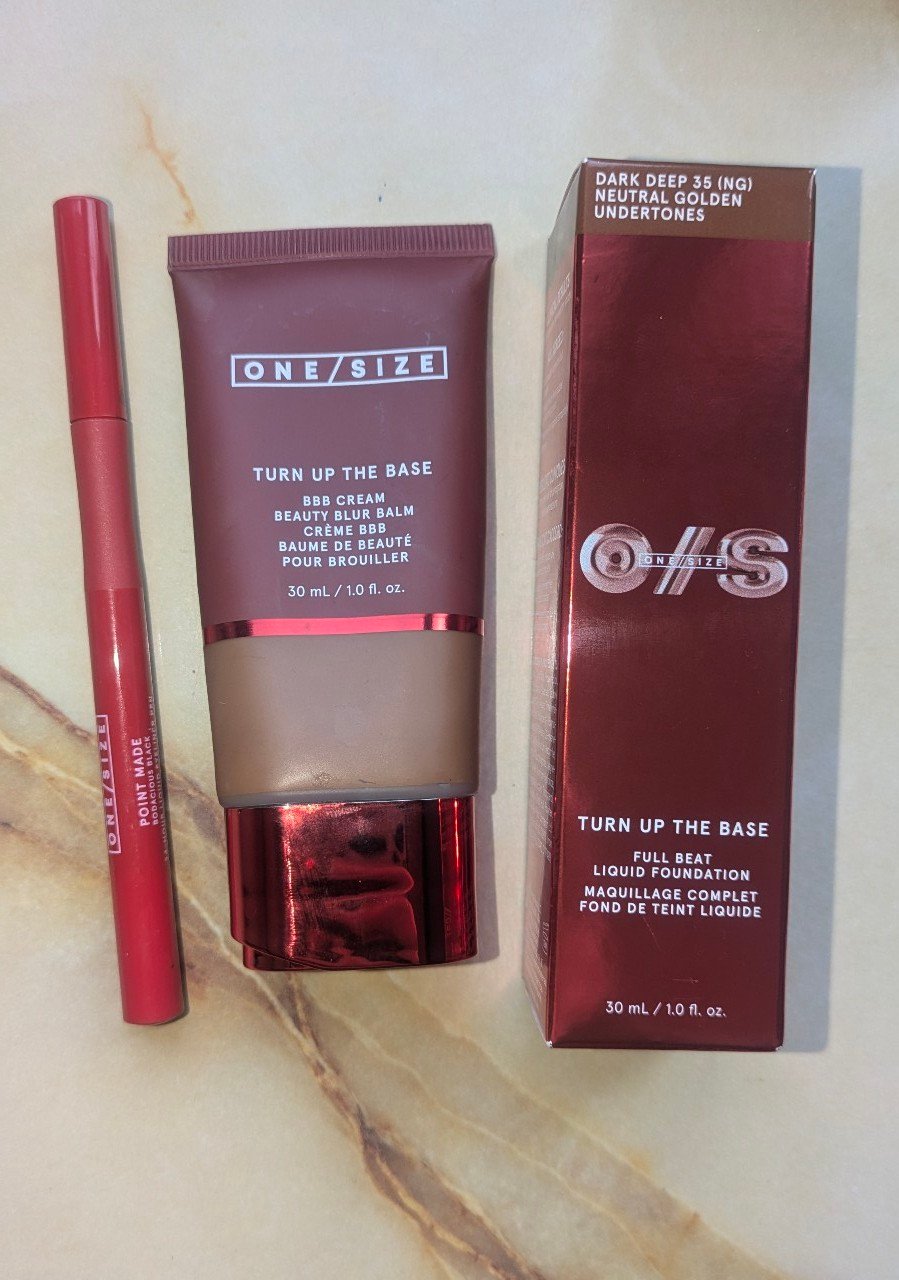 One Size Beauty BUNDLE Turn Up The Base BBB Cream, Foundation, and Eyeliner Pen