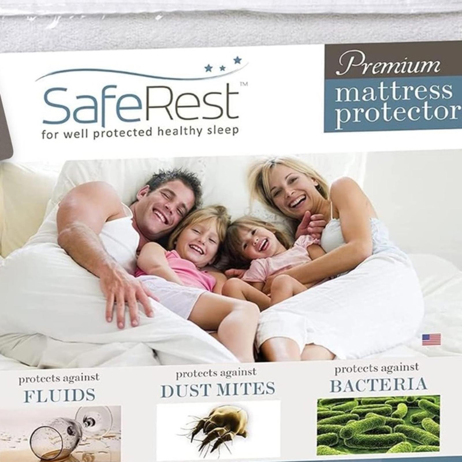SafeRest 100% Waterproof Twin XL Size Mattress Protector..cotton terry..(NWT)